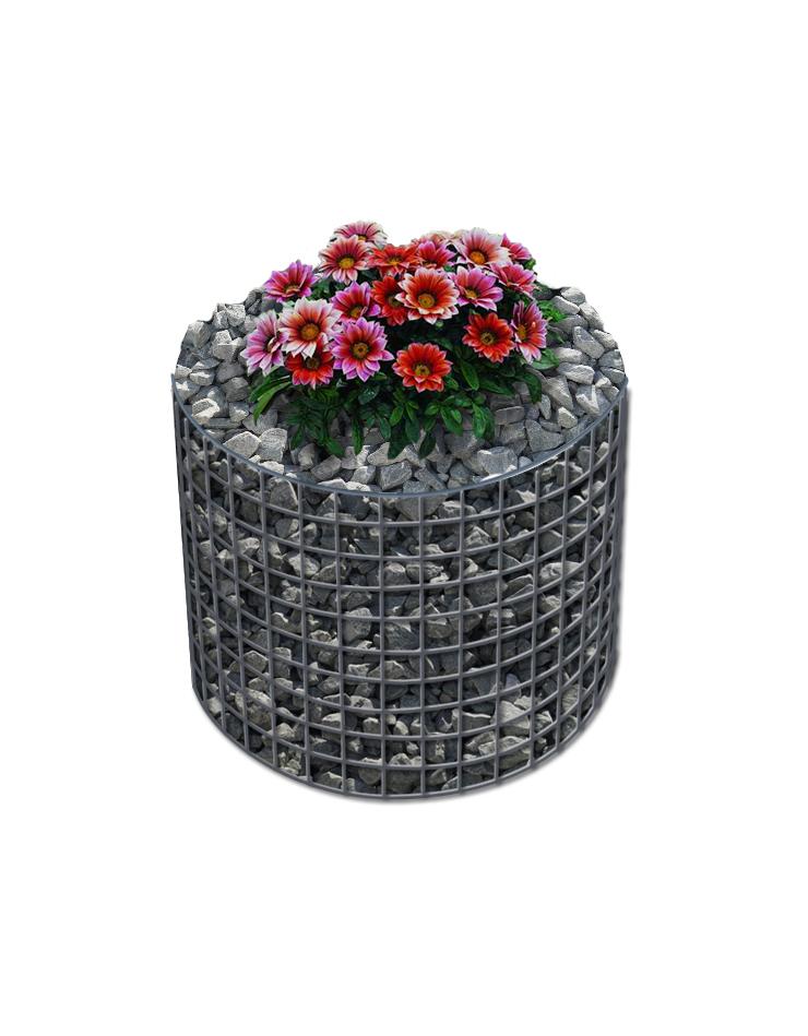 Raised bed round, outer diameter 62 cm, height 50 cm, mesh size 5 x 5 cm, wall thickness 10 cm