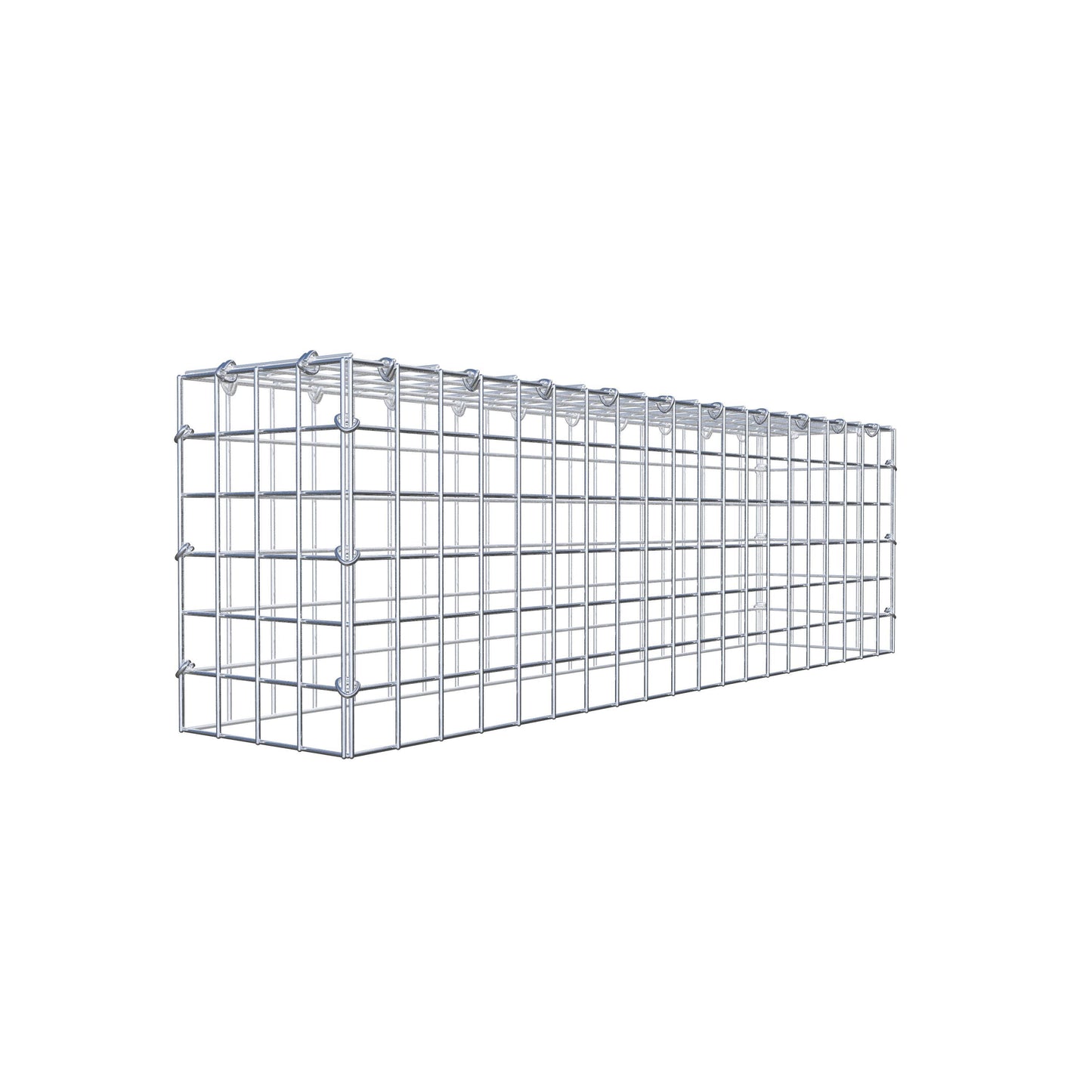 Anbaugabione Typ 3 100 cm x 30 cm x 20 cm (L x H x T), Maschenweite 5 cm x 5 cm, C-Ring