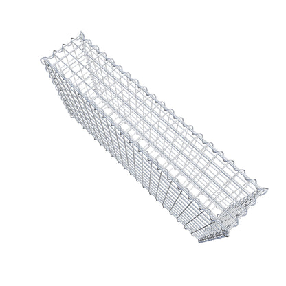 Sats med 2 gabioner 100 cm x 50 cm x 20 cm (L x H x D), maskstorlek 5 x 5 cm, spiral