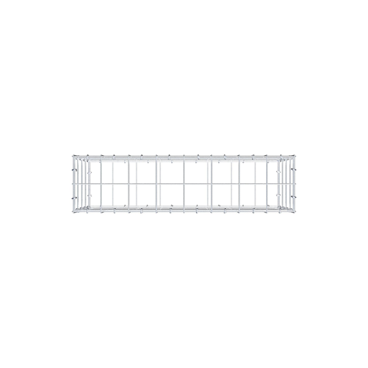 Gabião 80 cm x 40 cm x 20 cm (C x A x P), malhagem 10 cm x 10 cm, anel C