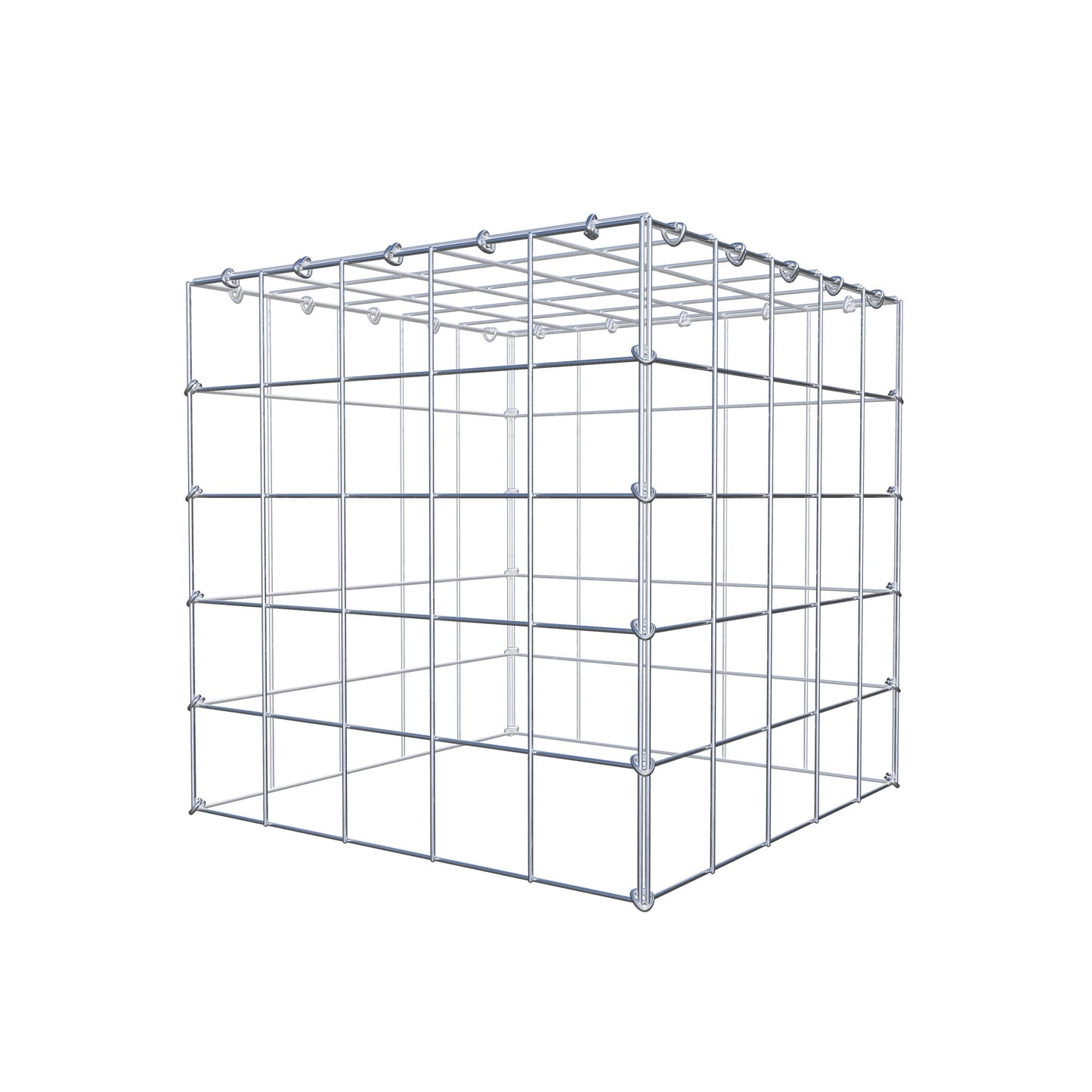 Mounted gabion type 3 50 cm x 50 cm x 50 cm (L x H x D), mesh size 10 cm x 10 cm, C-ring