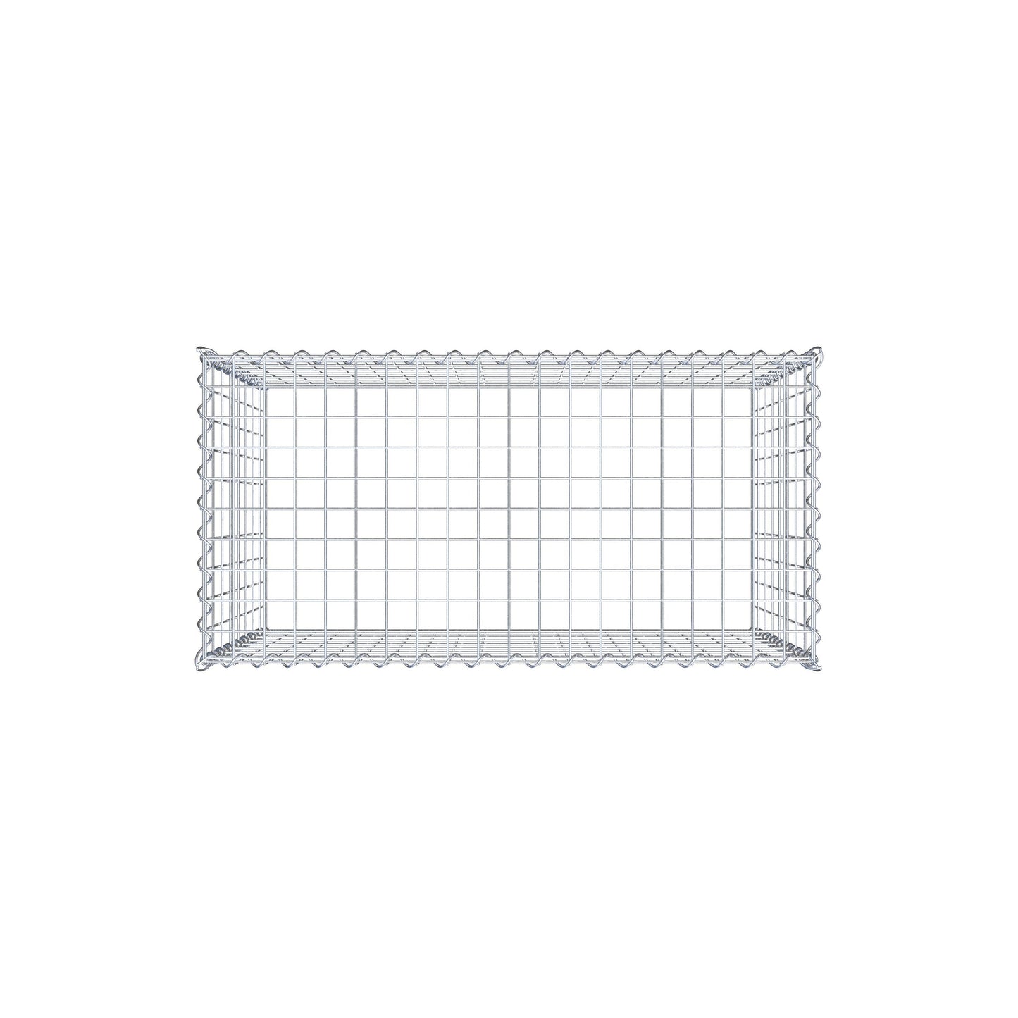 Grown-on gabion type 3 100 cm x 80 cm x 50 cm (L x H x D), mesh size 5 cm x 10 cm, spiral