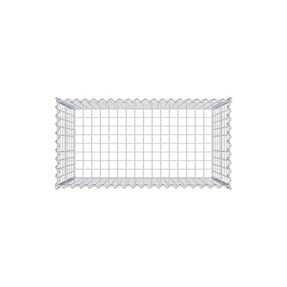 Grown-on gabion type 3 100 cm x 80 cm x 50 cm (L x H x D), mesh size 5 cm x 10 cm, spiral