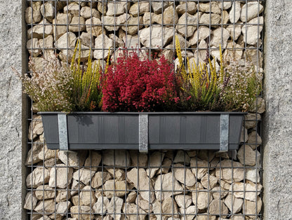 Supports pour bacs à fleurs galvanisés en set de 3 pour gabions MW 5 x 10