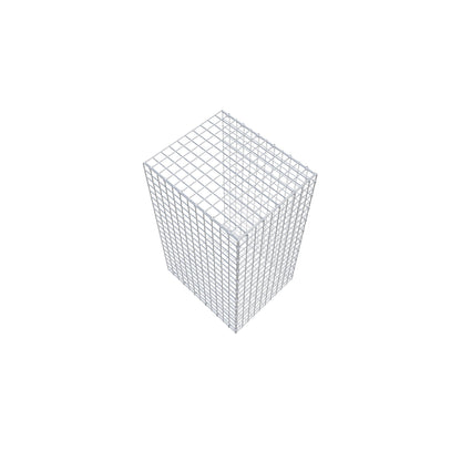 Mounted gabion type 2 100 cm x 60 cm x 50 cm (L x H x D), mesh size 5 cm x 5 cm, C-ring