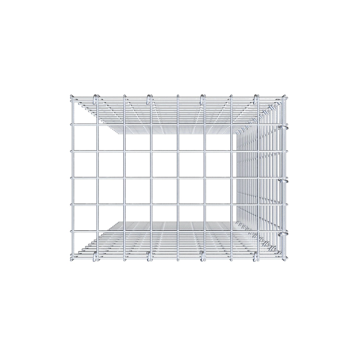 Gabião Tipo 4 100 cm x 40 cm x 30 cm (C x A x P), malhagem 5 cm x 5 cm, anel C