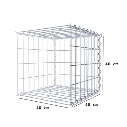 Grown-on gabion type 2 40 cm x 40 cm x 40 cm (L x H x D), mesh size 5 cm x 10 cm, spiral