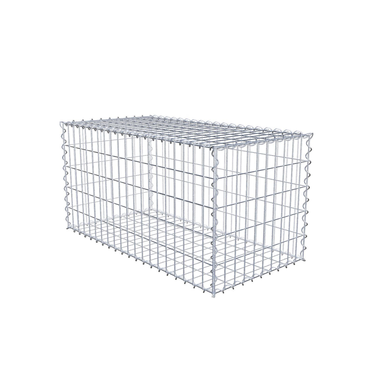 Gabion 100 cm x 50 cm x 50 cm (L x H x D), maskestørrelse 5 cm x 10 cm, spiral