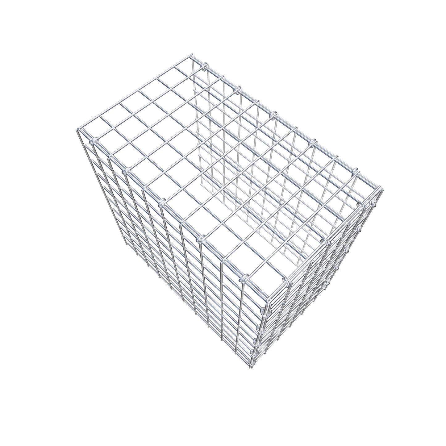 Opbouw schanskorf type 4 50 cm x 50 cm x 30 cm (L x H x D), maaswijdte 5 cm x 5 cm, C-ring