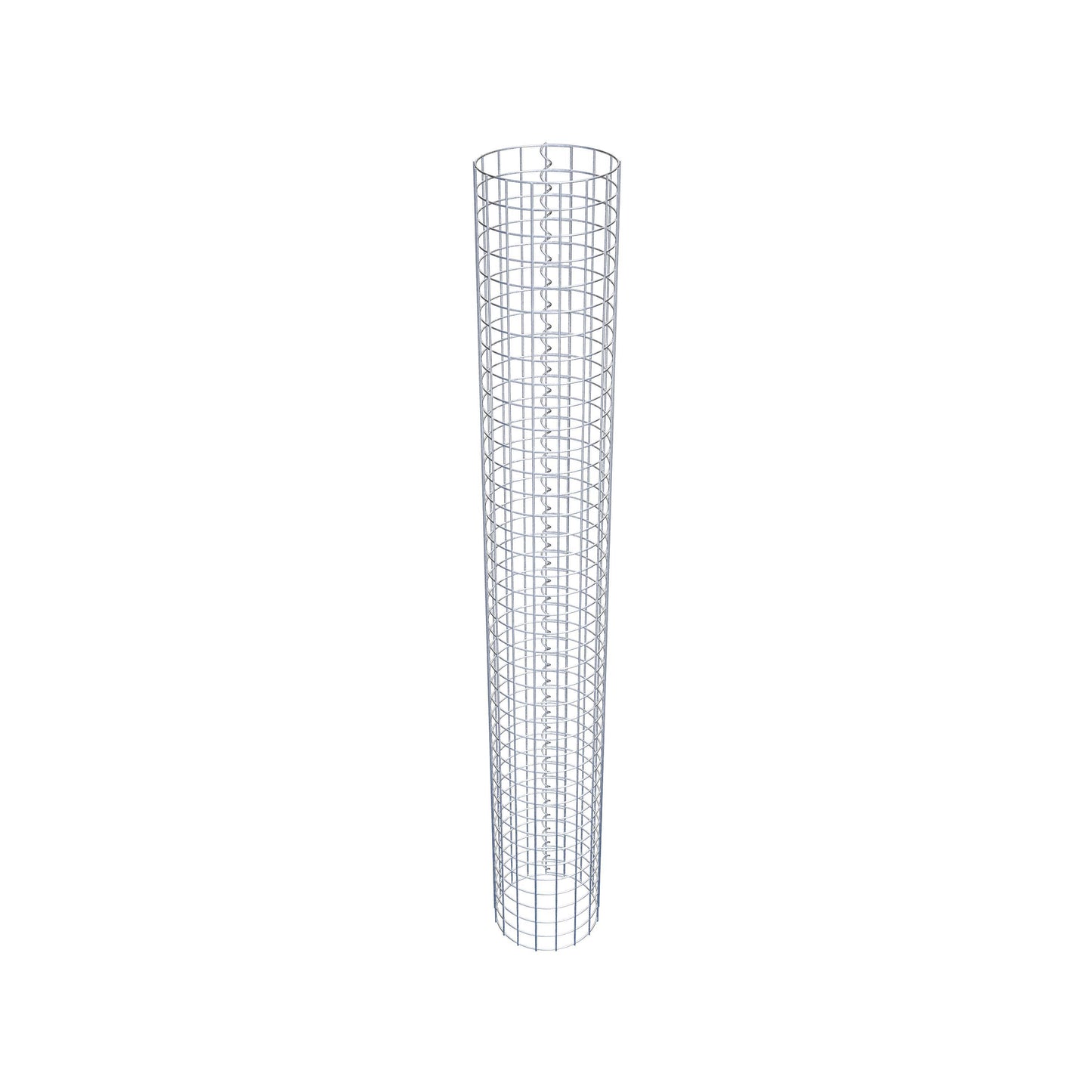 Coluna de gabião redonda, galvanizada a quente, 27 cm de diâmetro, 200 cm de altura, malha 5 cm x 5 cm