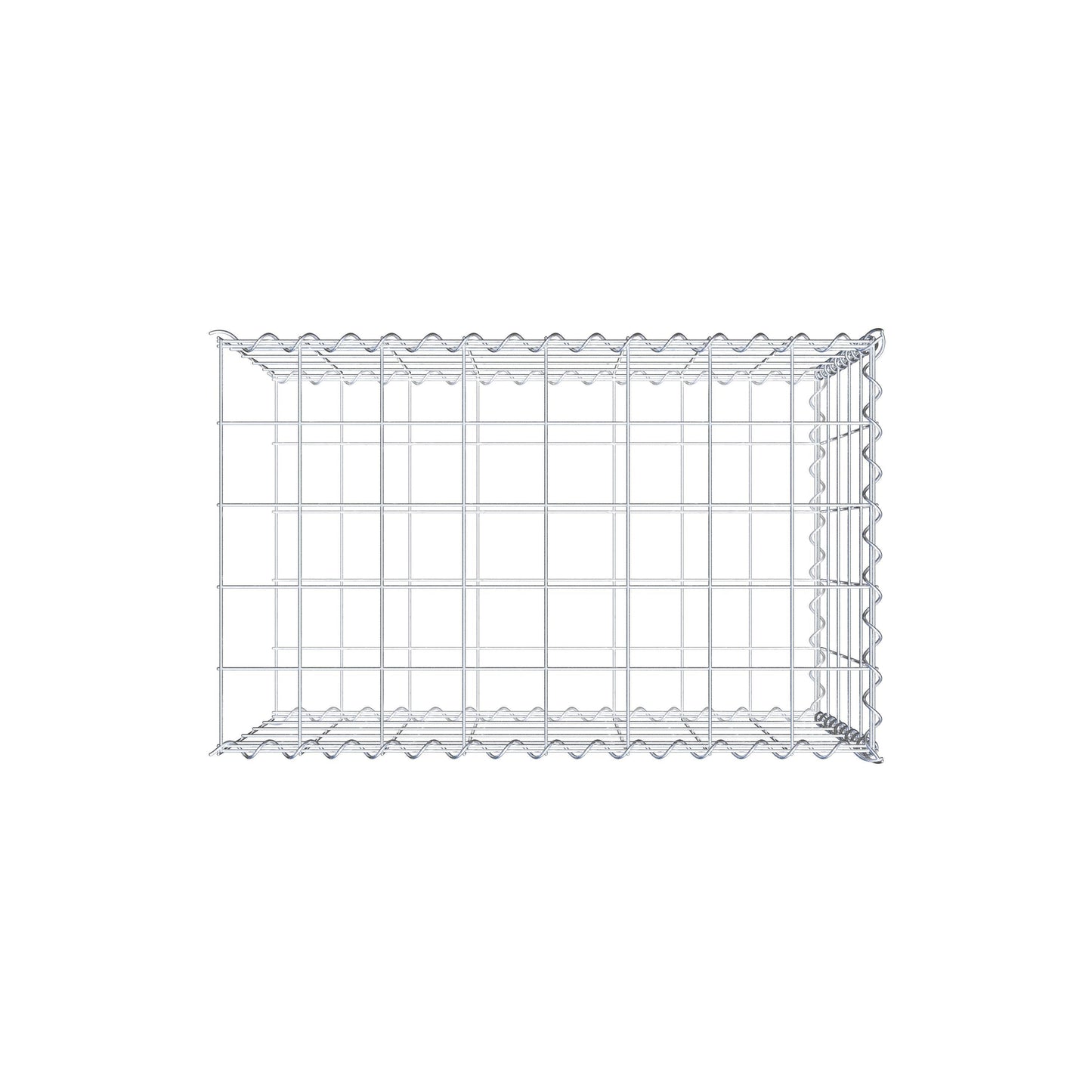Anbaugabione Typ 2 80 cm x 50 cm x 50 cm (L x H x T), Maschenweite 10 cm x 10 cm, Spirale