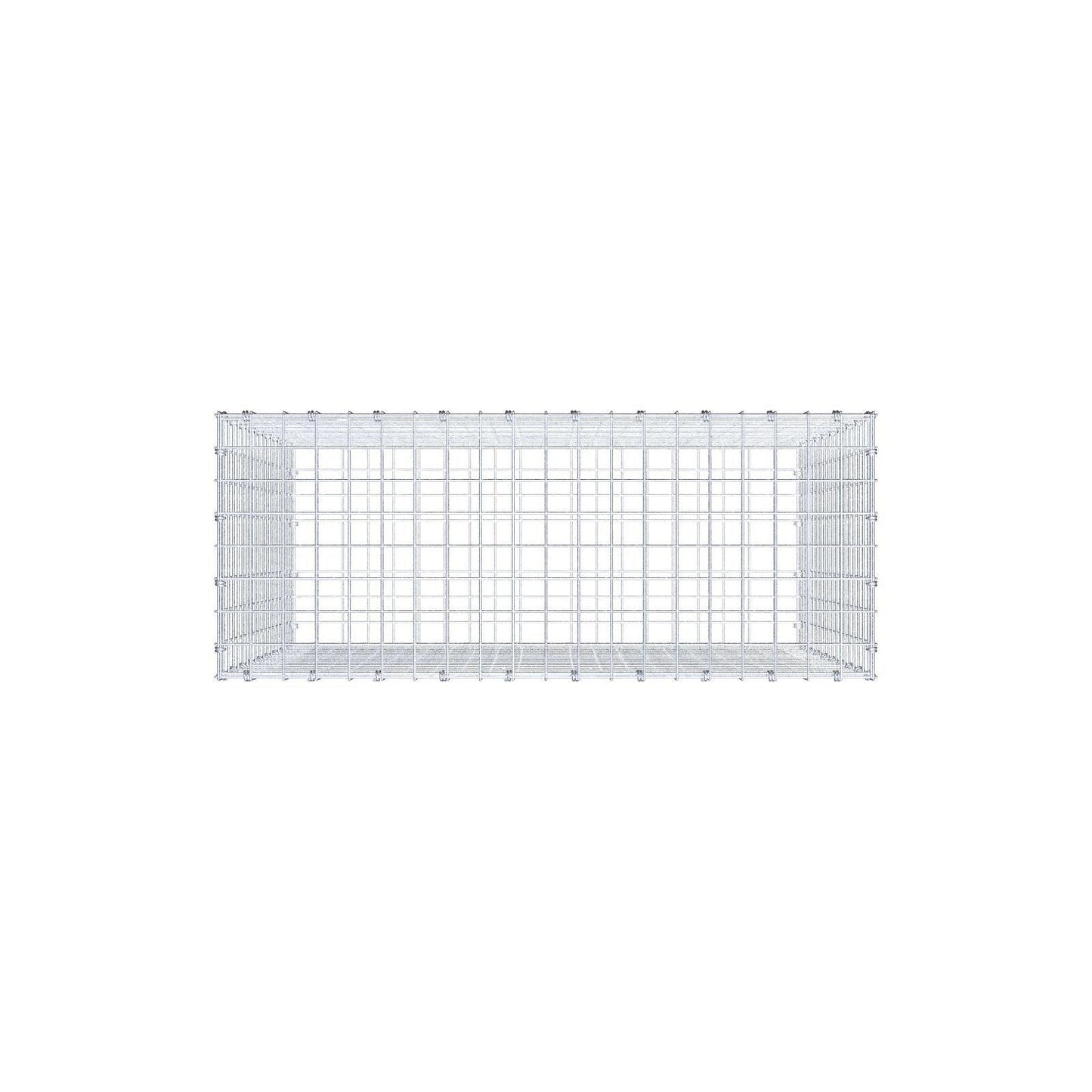 Gabion 100 cm x 90 cm x 40 cm (L x H x D), maskestørrelse 5 x 5 cm, spiralring
