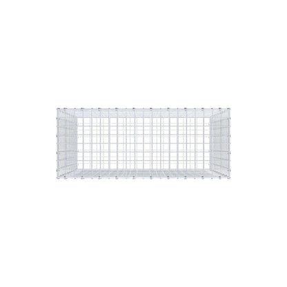 Gabion 100 cm x 90 cm x 40 cm (L x H x D), maskestørrelse 5 x 5 cm, spiralring