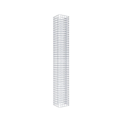 Columna de gaviones angular 27 cm x 27 cm, 200 cm de altura, MW 5 cm x 5 cm