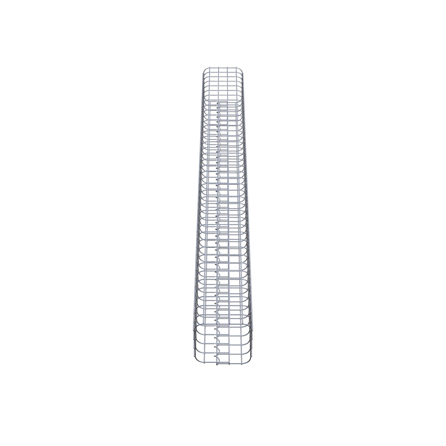 Coluna de gabião quadrada galvanizada a quente, 22 cm x 22 cm, 200 cm de altura, malha 5 cm x 5 cm