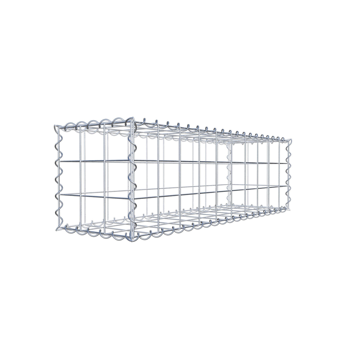 Gabion 100 cm x 30 cm x 30 cm (L x H x D), mesh size 10 cm x 10 cm, spiral