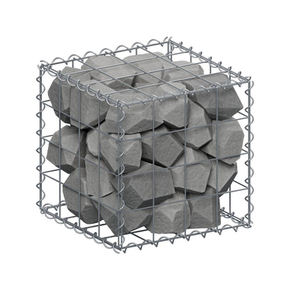 Gabião 40 cm x 40 cm x 40 cm (C x A x P), malhagem 10 cm x 10 cm, espiral