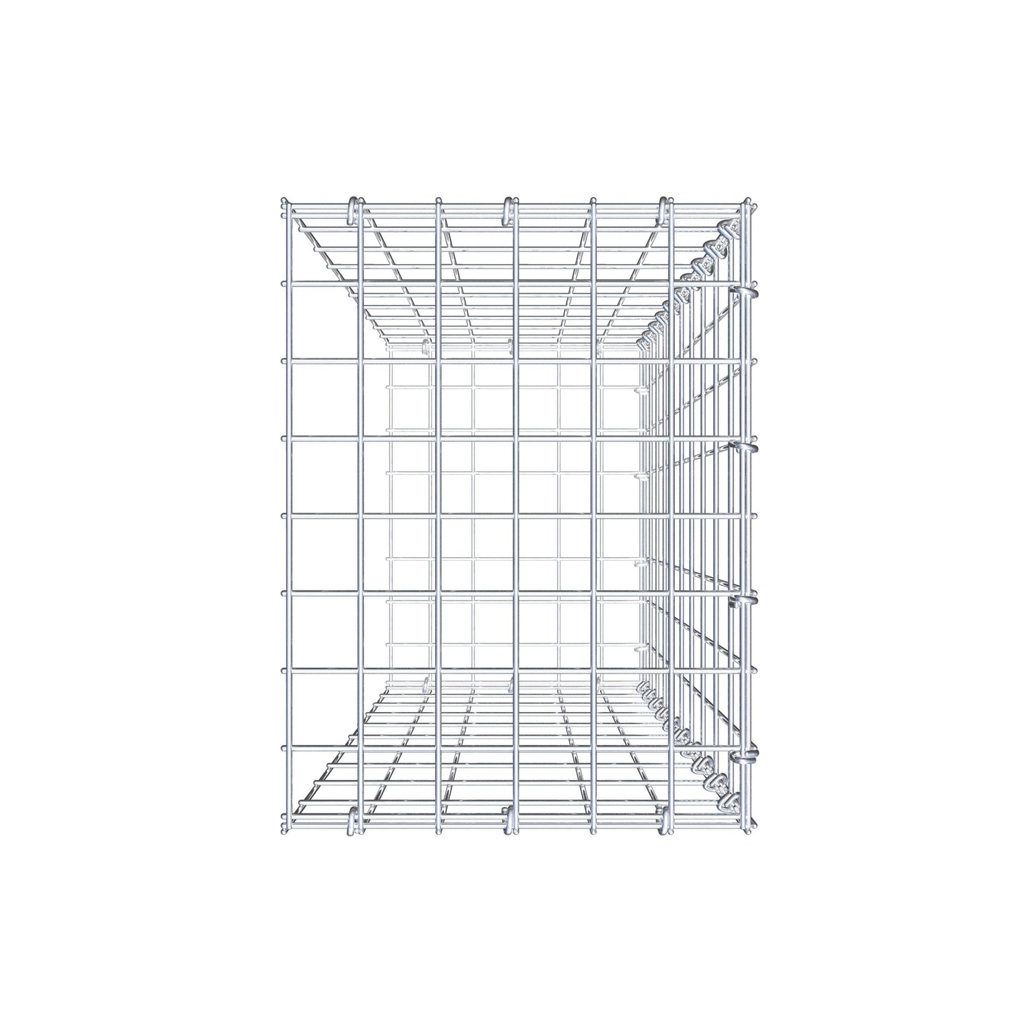 Fourche rapportée type 2 100 cm x 30 cm x 40 cm, mailles 5 cm x 10 cm, anneau en C