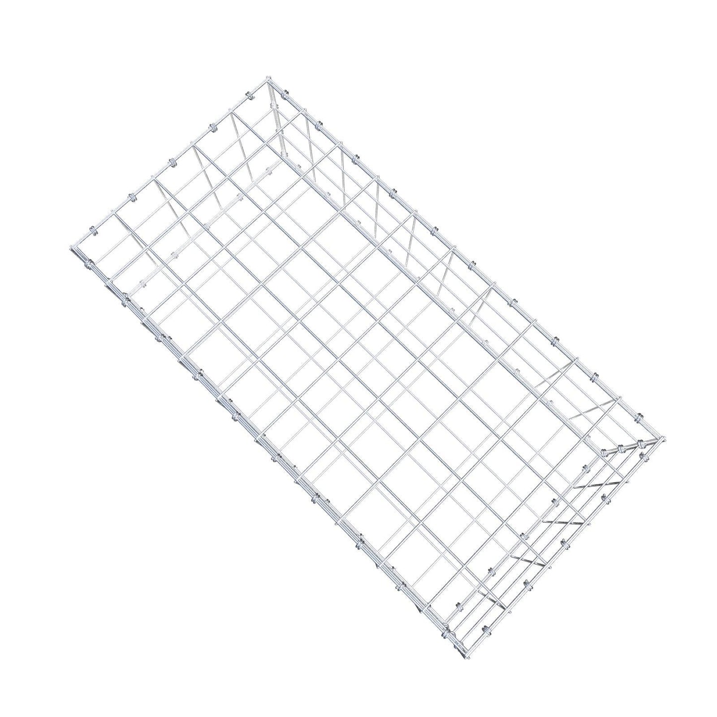 Gabião 100 cm x 30 cm x 50 cm (C x A x P), malhagem 10 x 10 cm, anel espiral