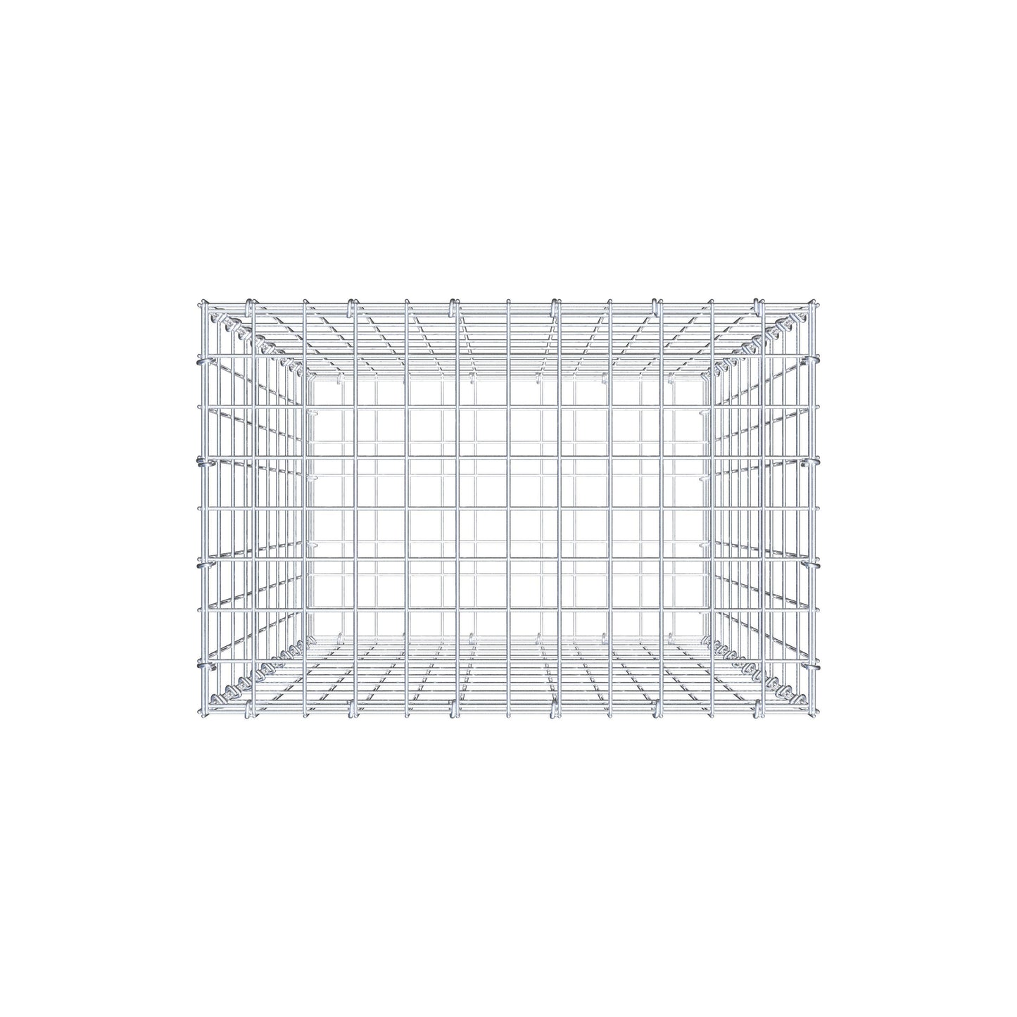 Gavión 100 cm x 60 cm x 40 cm (L x A x P), luz de malla 5 cm x 10 cm, anillo en C