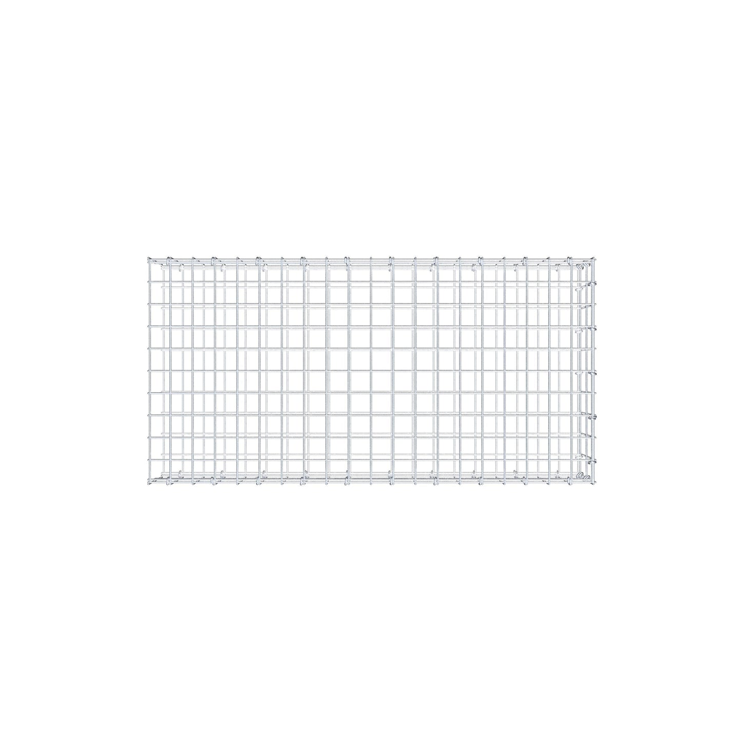 Opzetpaal type 2 100 cm x 20 cm x 50 cm, maaswijdte 5 cm x 10 cm, C-ring
