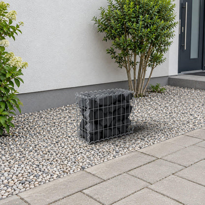 Gabião 50 cm x 40 cm x 20 cm (C x A x P), malhagem 5 cm x 10 cm, espiral
