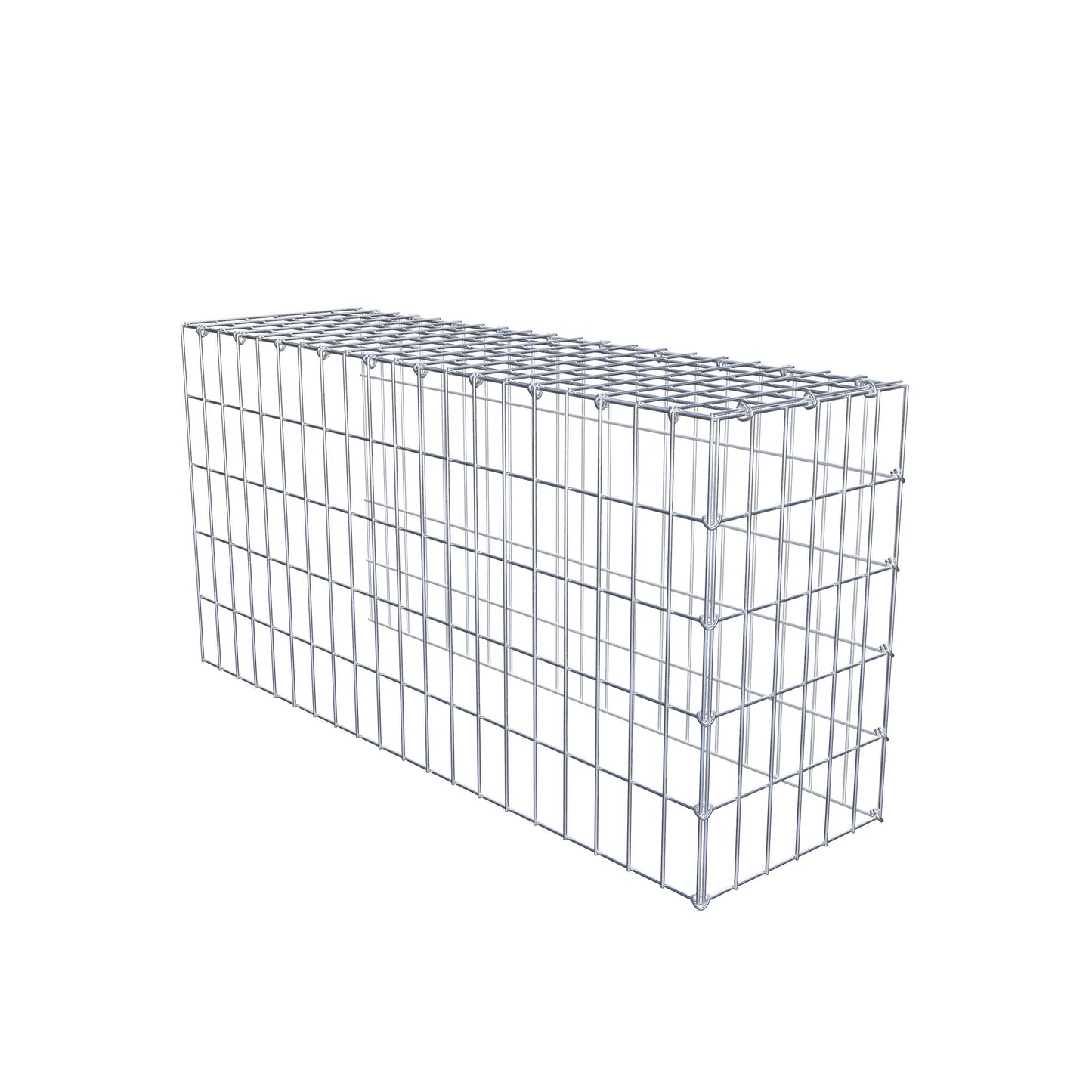 Gavión complementario de tipo 4 100 cm x 50 cm x 30 cm (largo x alto x fondo), malla 5 cm x 10 cm, anillo en C