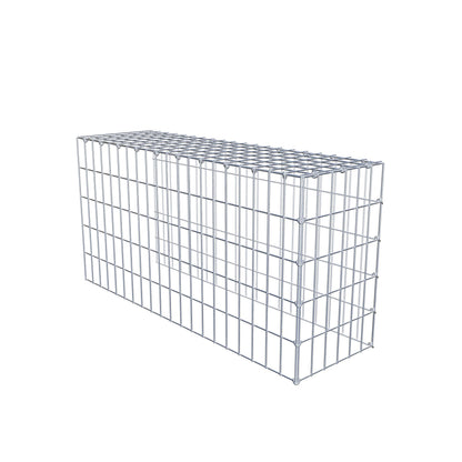 Gavión complementario de tipo 4 100 cm x 50 cm x 30 cm (largo x alto x fondo), malla 5 cm x 10 cm, anillo en C