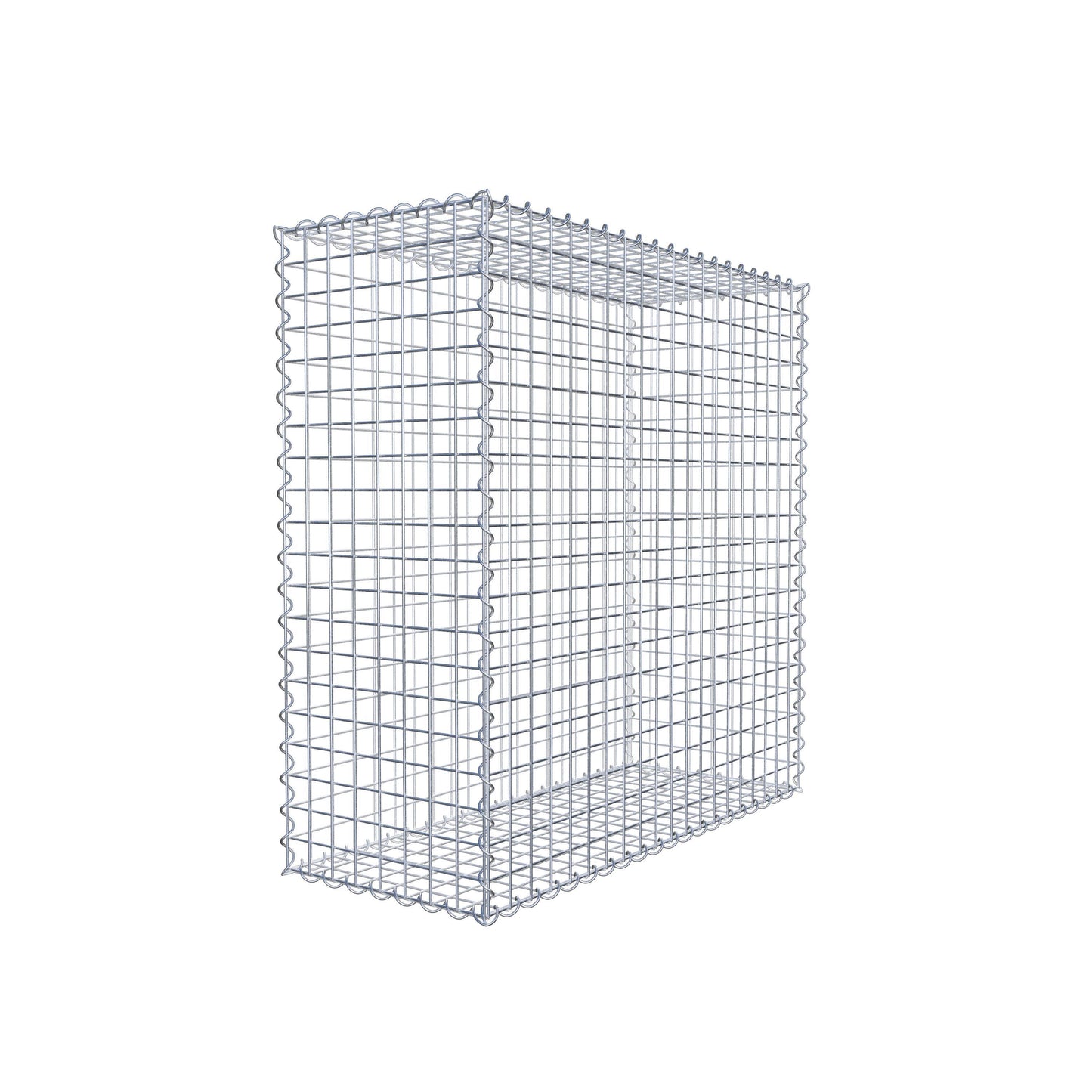 Gabion 100 cm x 100 cm x 40 cm (L x H x D), maskestørrelse 5 cm x 5 cm, spiral