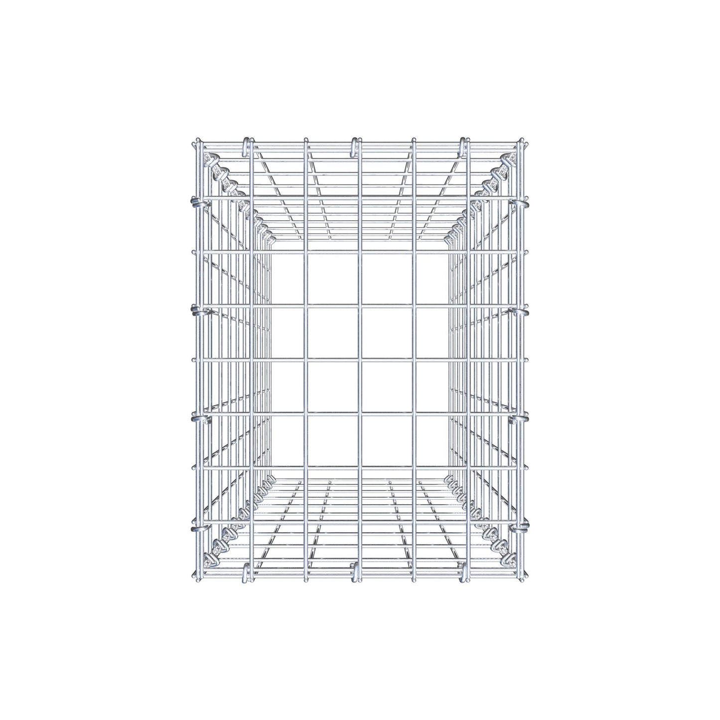 Anbaugabione Typ 3 100 cm x 30 cm x 40 cm (L x H x T), Maschenweite 5 cm x 10 cm, C-Ring