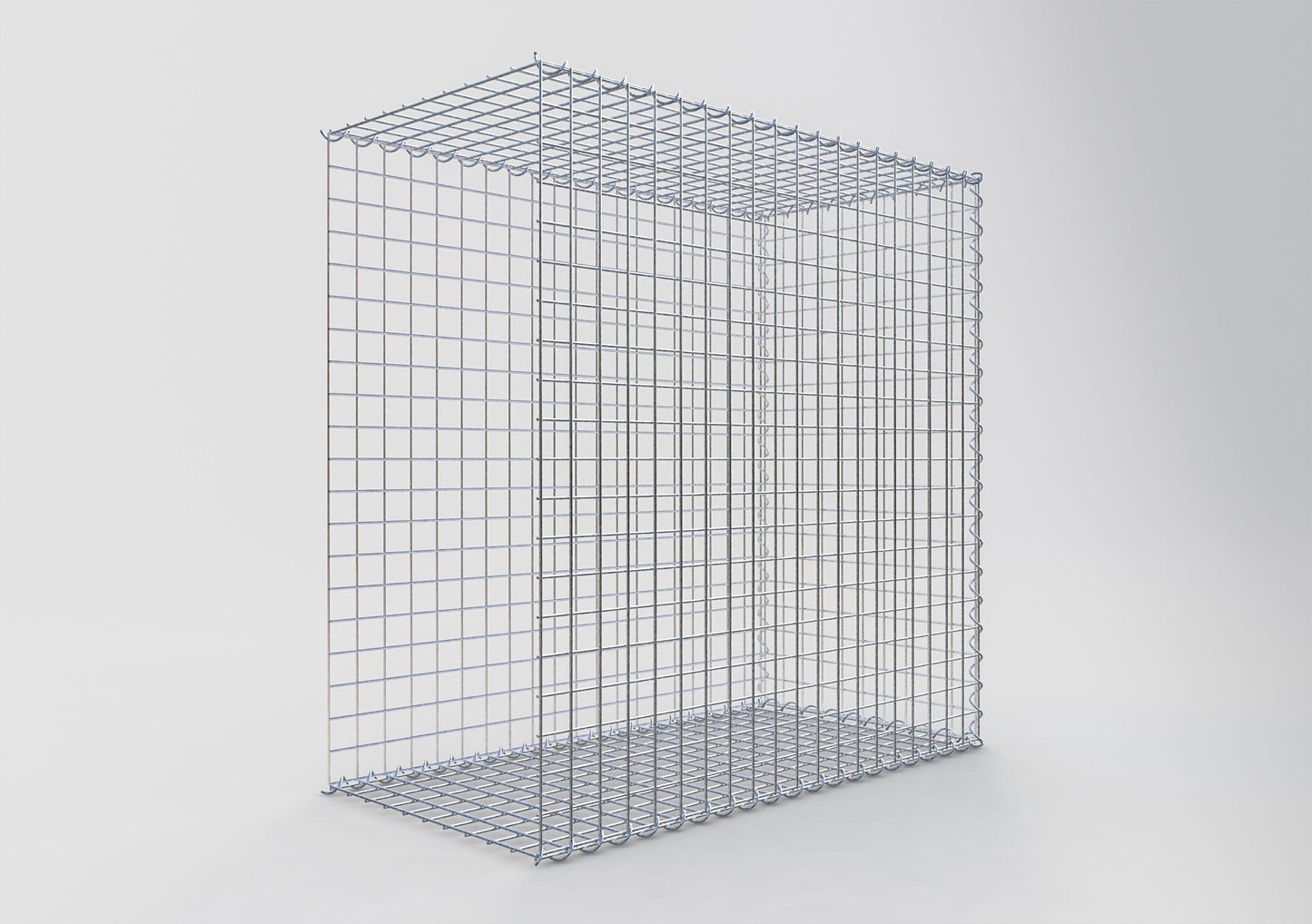 Gabion rapporté type 2 100 cm x 100 cm x 50 cm (L x H x P), mailles 5 cm x 5 cm, spirale