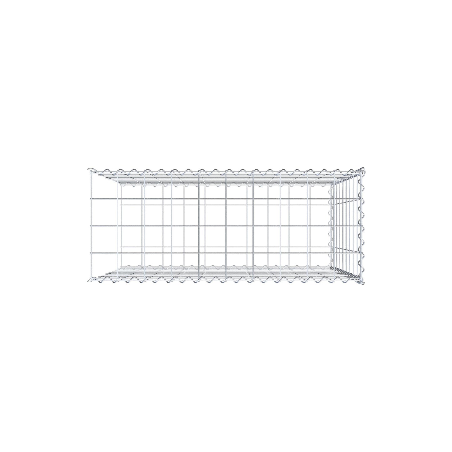 Anbaugabione Typ 2 100 cm x 90 cm x 40 cm (L x H x T), Maschenweite 10 cm x 10 cm, Spirale