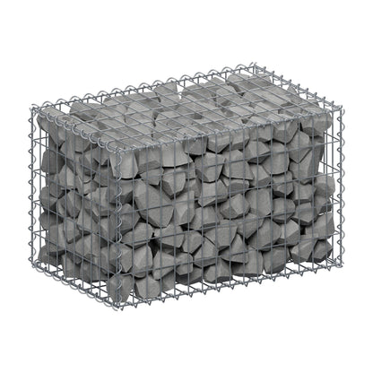 Gabião 80 cm x 50 cm x 50 cm (C x A x P), malhagem 5 cm x 10 cm, espiral