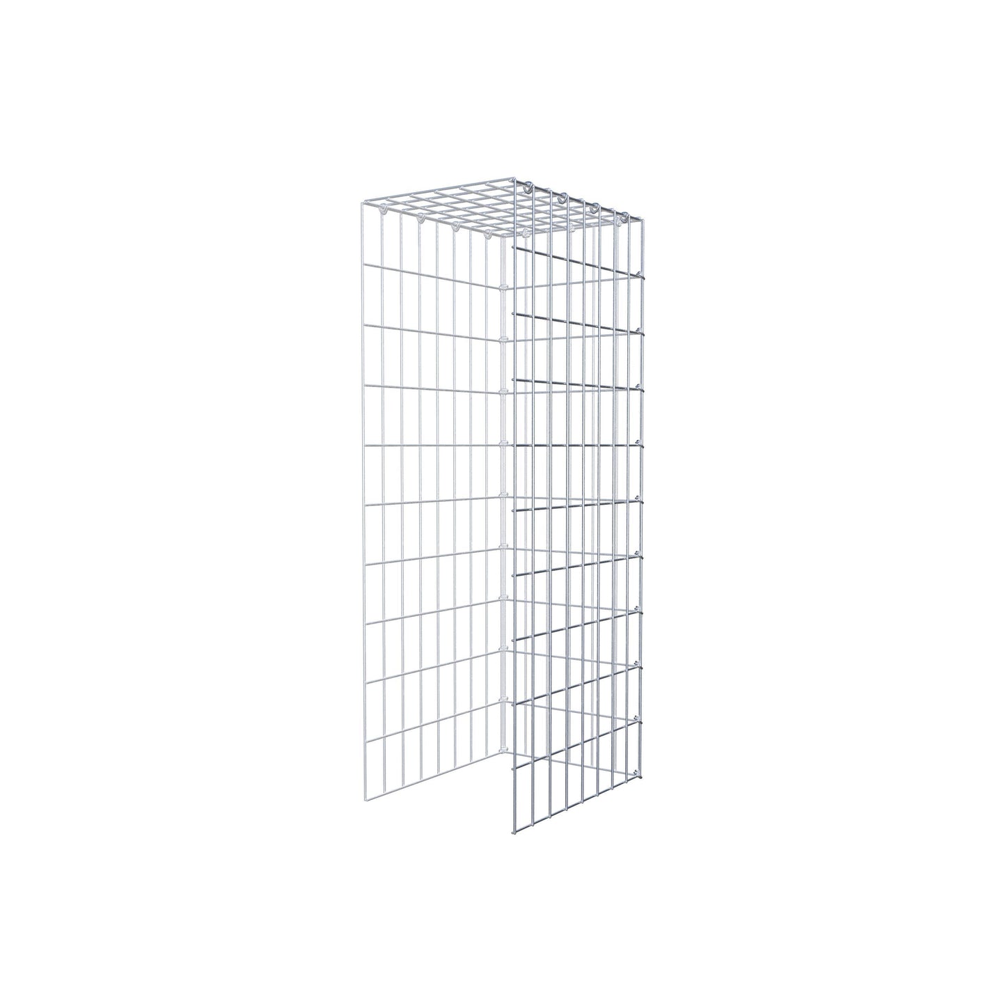 Gavión complementario de tipo 4 100 cm x 40 cm x 30 cm (largo x alto x fondo), malla 5 cm x 10 cm, anillo en C