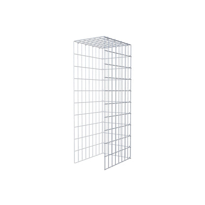 Gavión complementario de tipo 4 100 cm x 40 cm x 30 cm (largo x alto x fondo), malla 5 cm x 10 cm, anillo en C