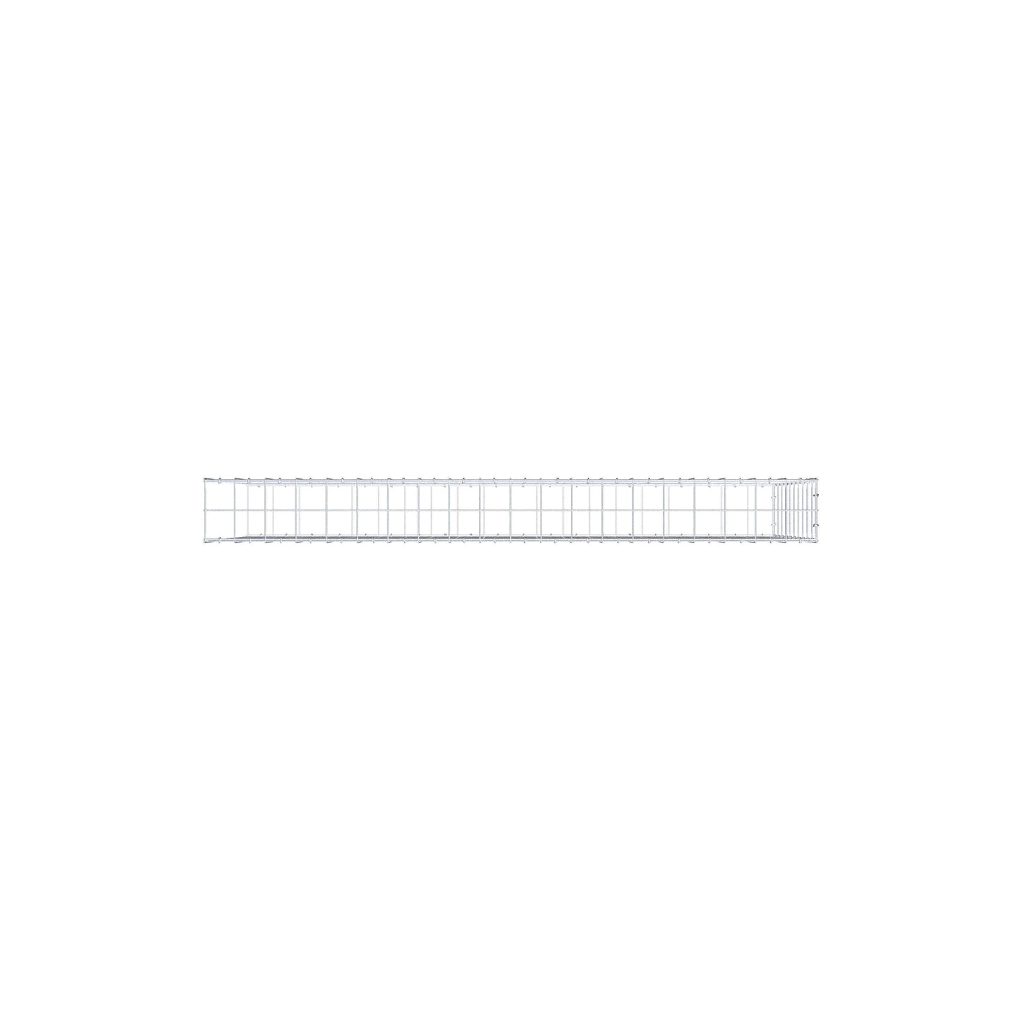 Monteret gabion type 2 200 cm x 100 cm x 20 cm (L x H x D), maskestørrelse 10 cm x 10 cm, C-ring