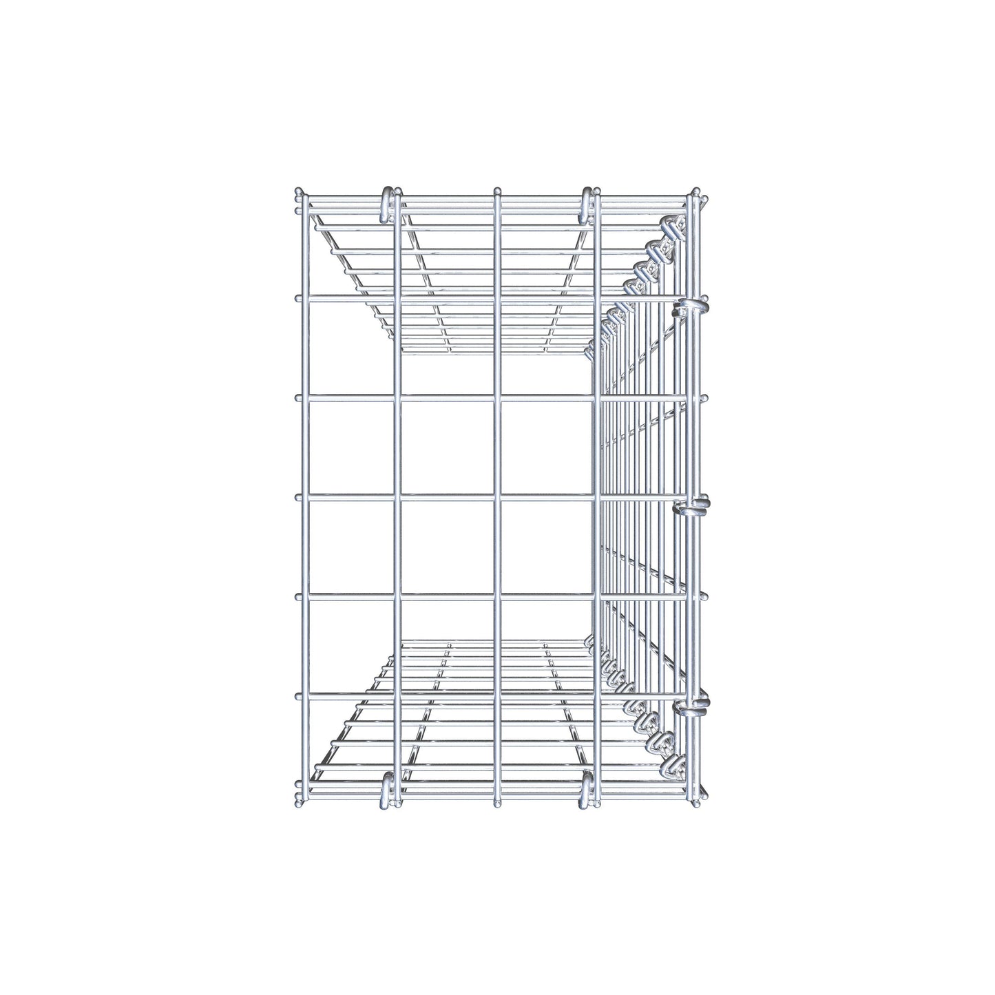Gabião Tipo 4 100 cm x 20 cm x 30 cm (C x A x P), malhagem 5 cm x 10 cm, anel C