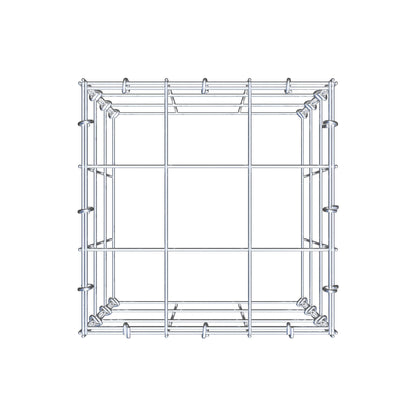 Mounted gabion type 3 30 cm x 30 cm x 30 cm (L x H x D), mesh size 10 cm x 10 cm, C-ring
