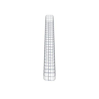 Coluna de gabião quadrada 22 cm x 22 cm, 230 cm de altura, PM 5 cm x 10 cm