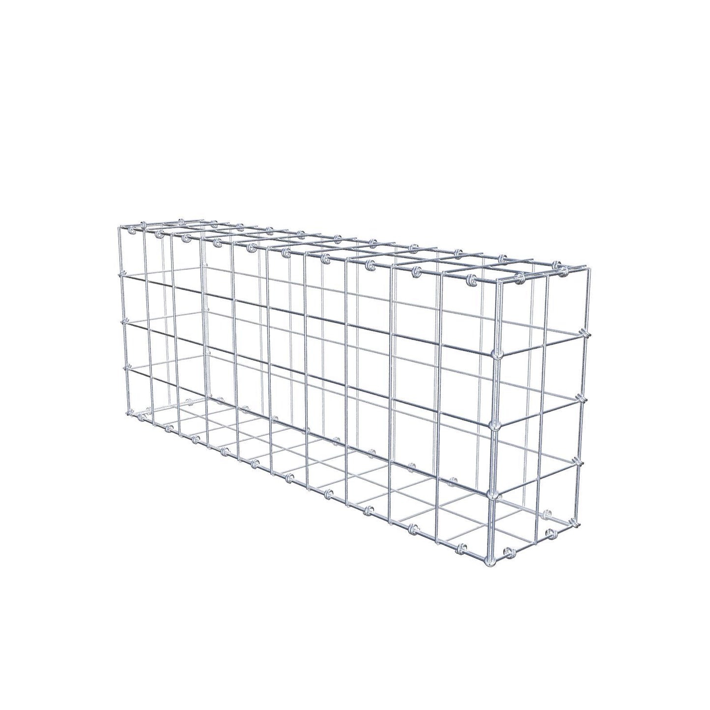 Gabion 100 cm x 40 cm x 20 cm (L x H x D), mesh size 10 x 10 cm, spiral ring