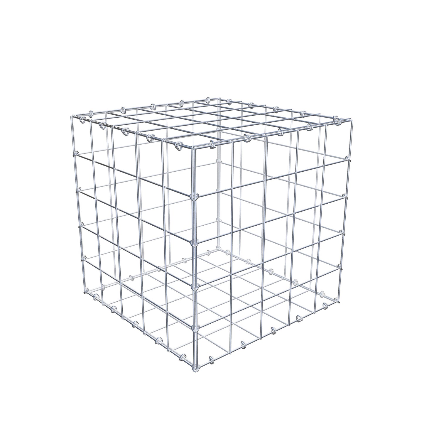 Gabione 50 cm x 50 cm x 50 cm (L x H x T), Maschenweite 10 cm x 10 cm, C-Ring