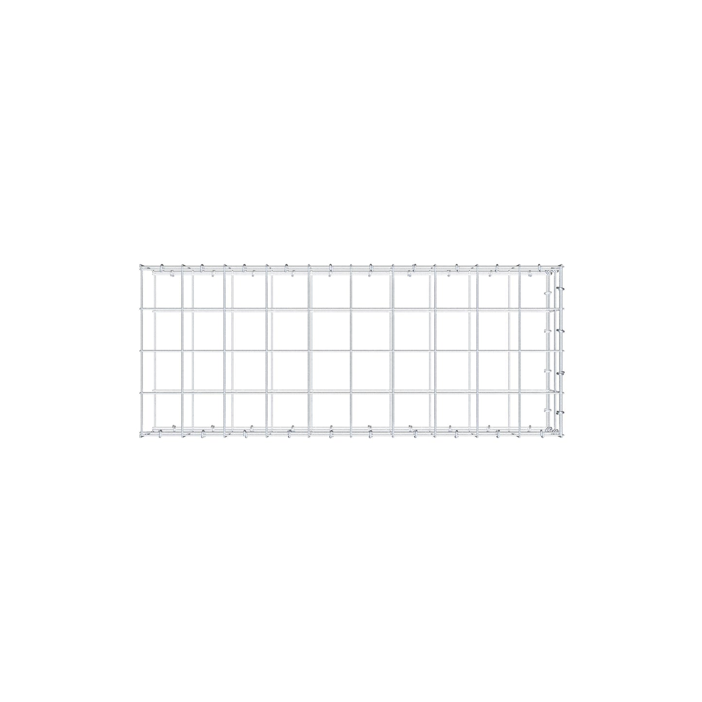 Gavión complementario de tipo 2 100 cm x 20 cm x 40 cm (L x A x P), malla 10 cm x 10 cm, anillo en C
