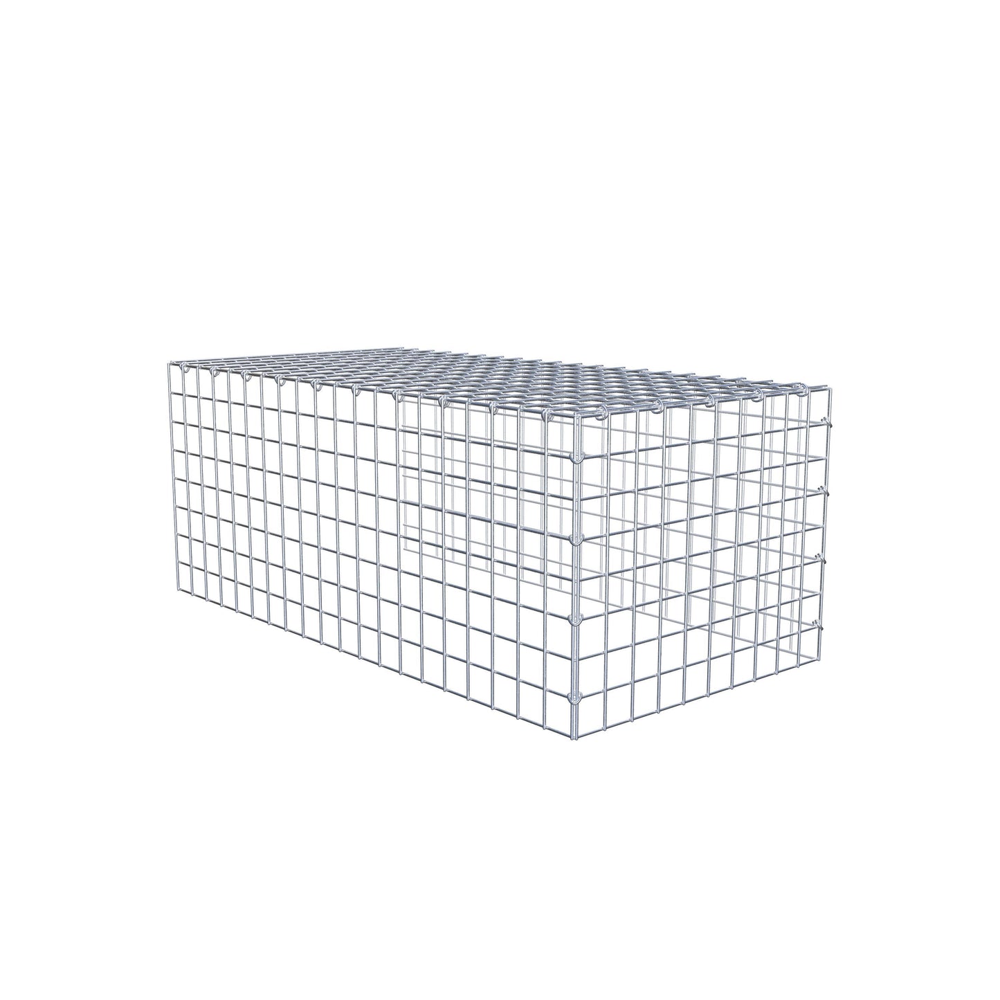 Gavión adicional tipo 4 100 cm x 40 cm x 50 cm (L x A x P), malla 5 cm x 5 cm, anillo en C