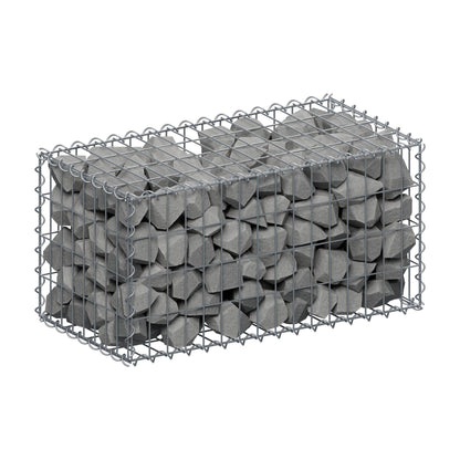 Gabion 80 cm x 40 cm x 40 cm (L x H x D), mesh size 5 cm x 10 cm, spiral