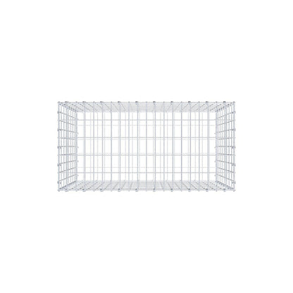 Gabion 100 cm x 80 cm x 50 cm (L x H x D), mesh size 5 x 10 cm, spiral ring