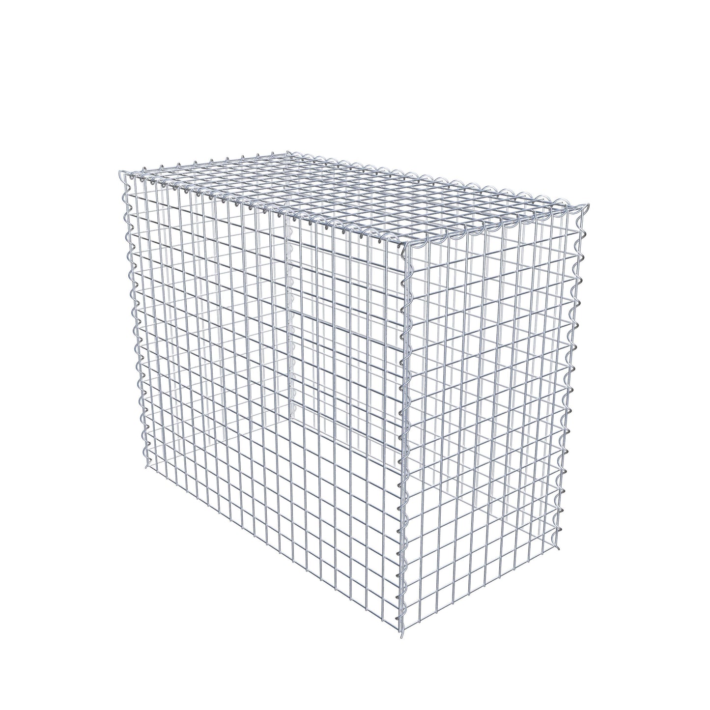 Opvokset gabion type 3 100 cm x 80 cm x 50 cm (L x H x D), maskestørrelse 5 cm x 5 cm, spiral