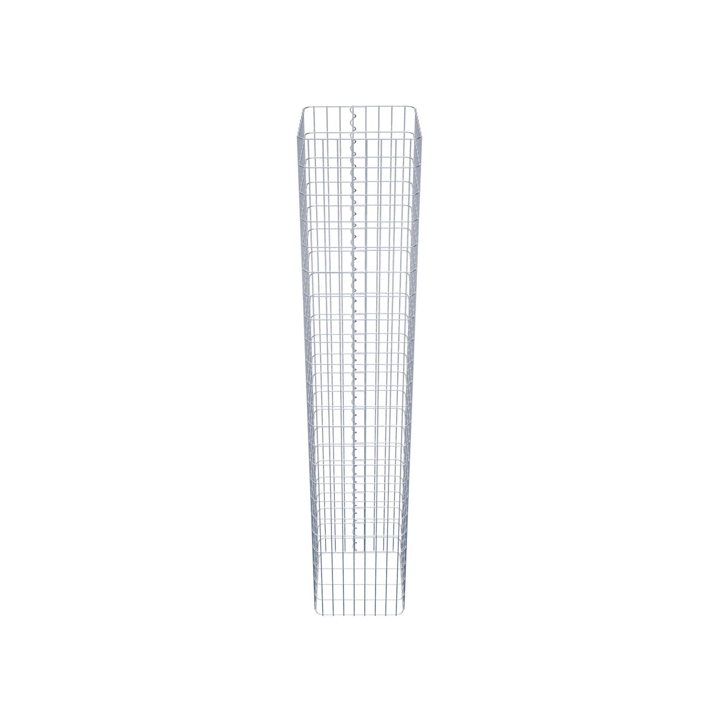 Schanskorfkolom hoekig 42 cm x 42 cm, 230 cm hoog, MW 5 cm x 10 cm