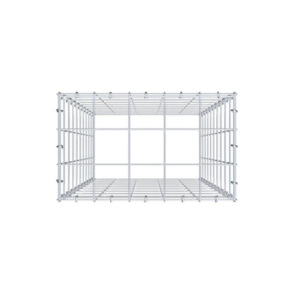 Anbaugabione Typ 3 100 cm x 50 cm x 30 cm (L x H x T), Maschenweite 10 cm x 10 cm, C-Ring