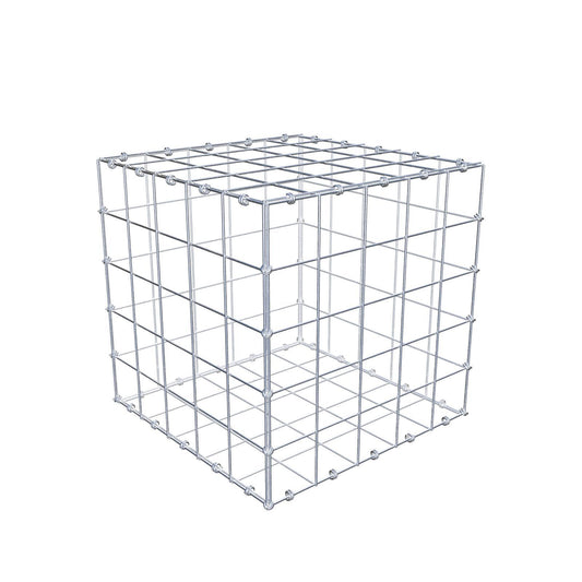 Gabion 50 cm x 50 cm x 50 cm (L x H x P), mailles 10 x 10 cm, anneau en spirale