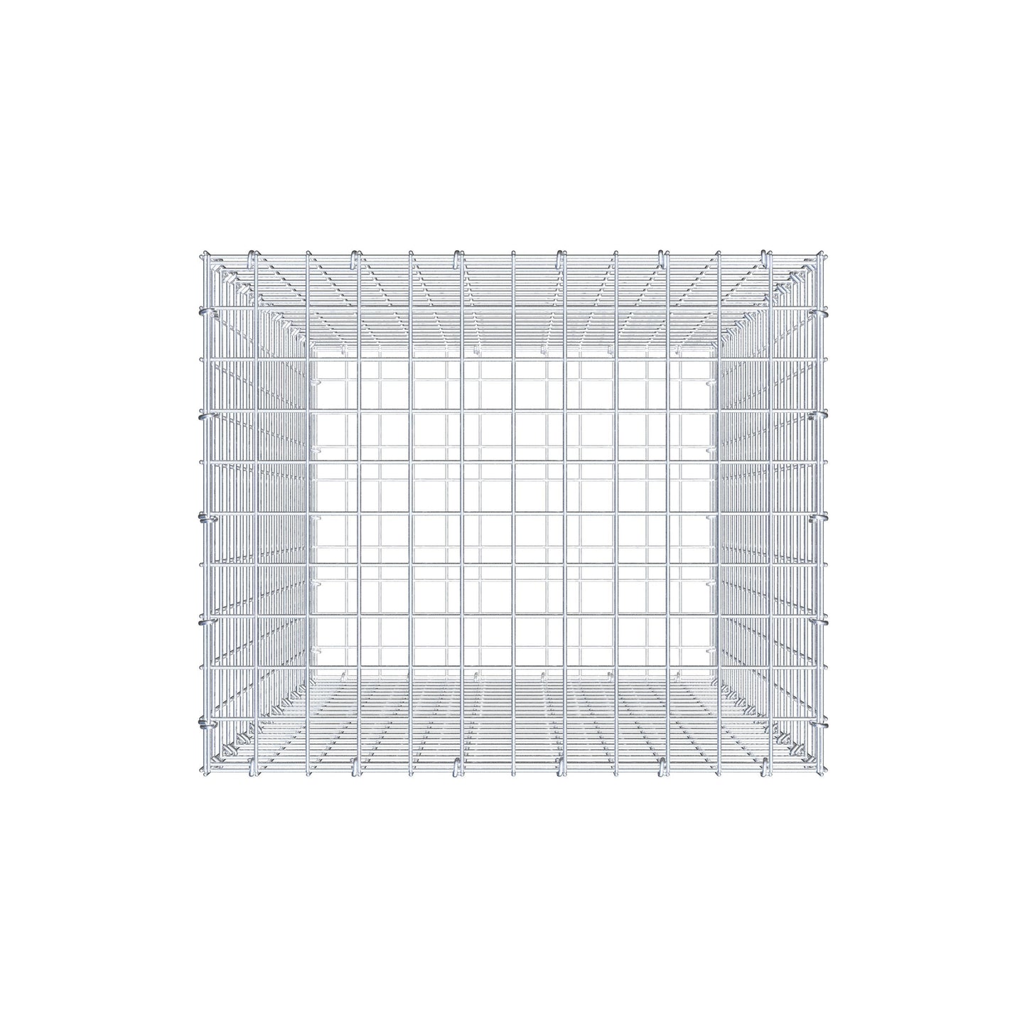 Gabion 100 cm x 60 cm x 50 cm (L x H x D), maskstorlek 5 cm x 5 cm, C-ring